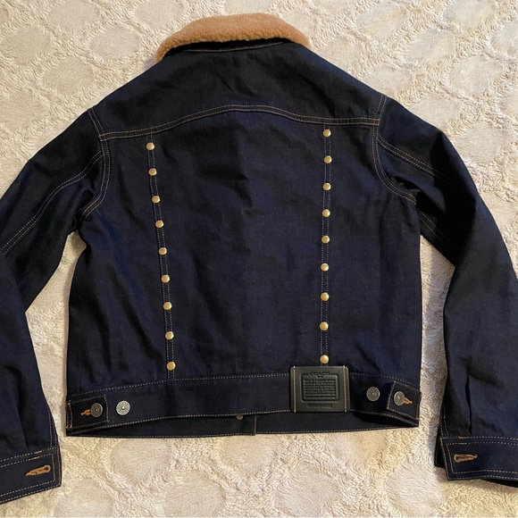 Coach Denim Shearling Embellished Jacket, NWOT. Size 6. - Picture 14 of 14